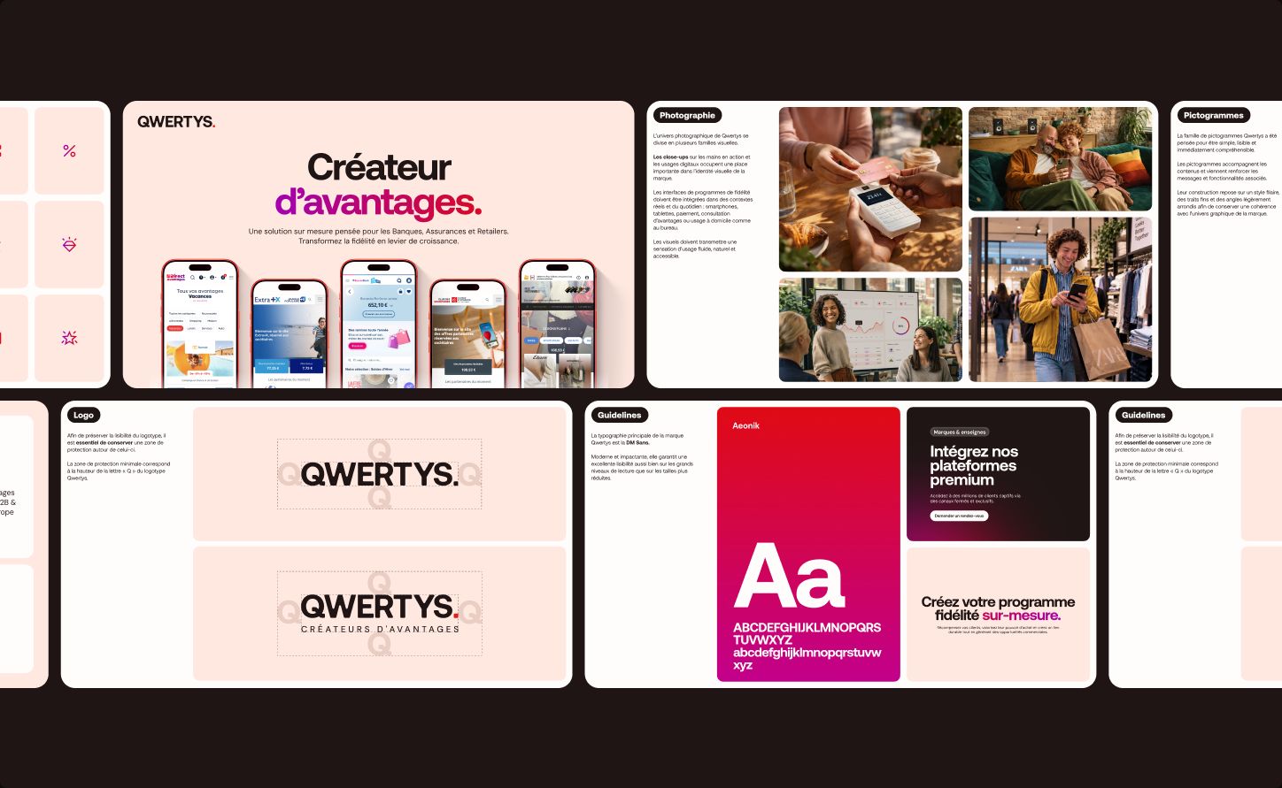 Brand guidelines slides — logo