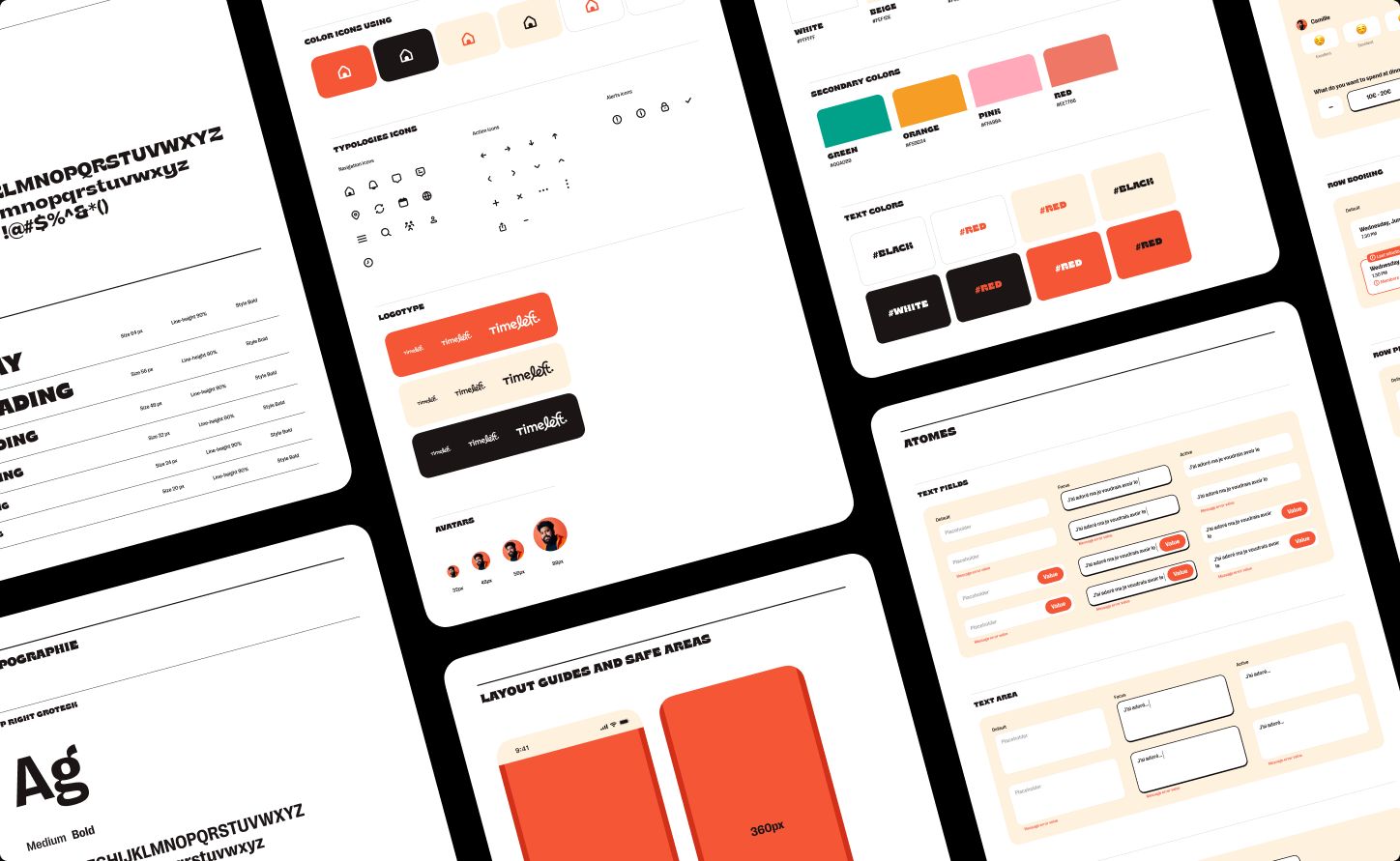 Design system boards — typography