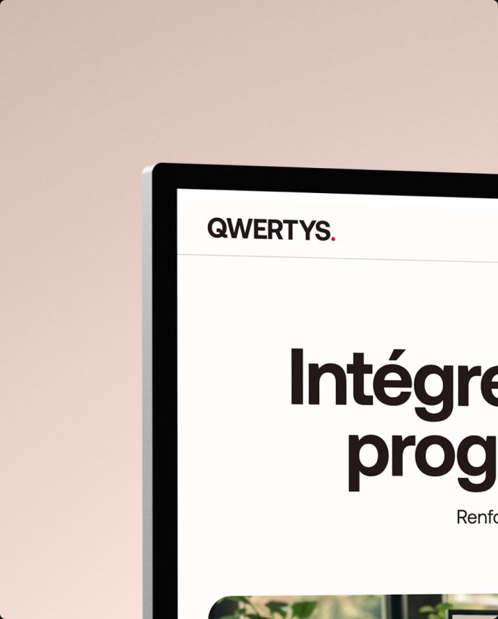 Desktop screen showing the Qwertys website header